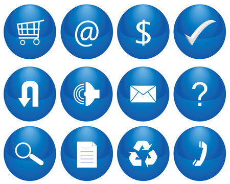 Blue Icon Set For Web Applications