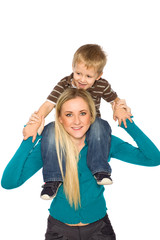 Mother Playing with Son