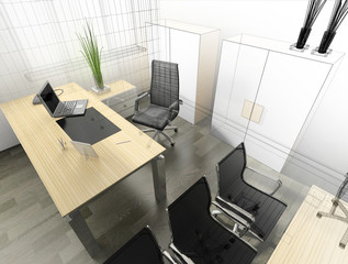 Fototapeta na wymiar modern interior of office