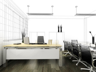 modern interior of office