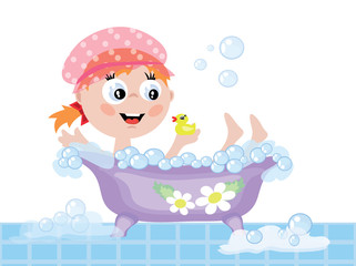 Girl in th bath CMYK
