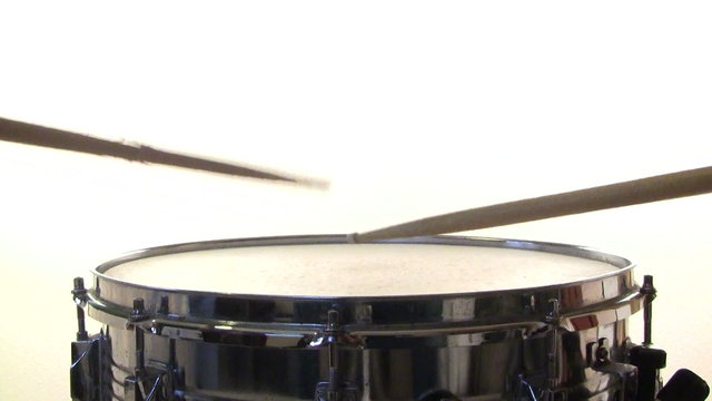 Snare Drum Roll on white background