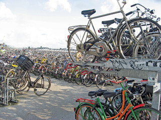 lots of bicycles parked near the Dutch port of Amsterdam © ChiccoDodiFC