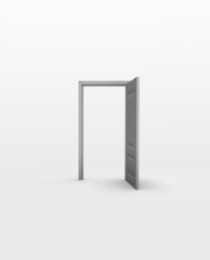 Door in white space