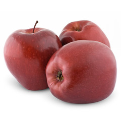 red apples isolated on white