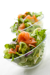 Smoked salmon with vegetables