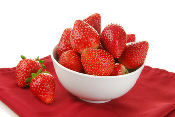 Bowl of delicious strawberries