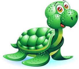 Tartaruga Marina Cartoon-Sea Turtle Cartoon-Vector