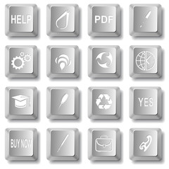 Vector set of computer keys