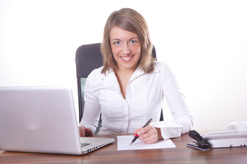 Businesswomen in Office with laptop