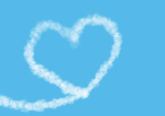 Naklejka premium Herz aus Wolken am Himmel - Wolkenherz
