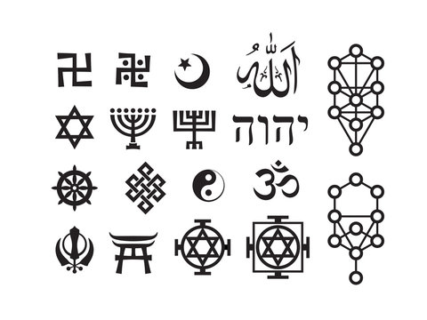 Oriental Sacral Religious Signs (Mystique Symbols, 1st. set).