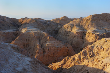 Arava desert in the first rays of the sun