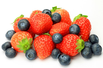 strawberry and blueberry