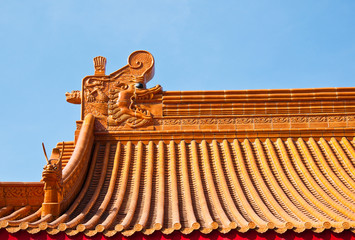 Fototapeta na wymiar detail chinese roof art