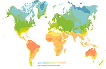 températures moyennes dans le monde