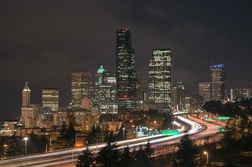 Obraz na płótnie Canvas Seattle w nocy