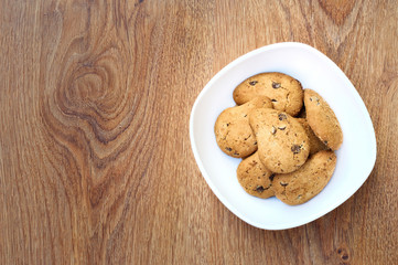 Biscotti con scaglie di cioccolato