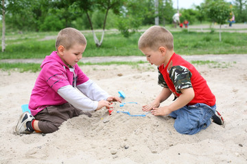 The boys in the sandbox