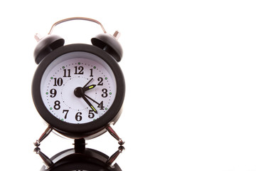 alarm clock on white background