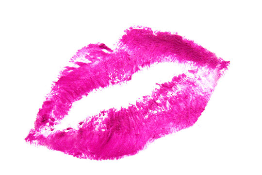 recommend clip art: Heart-shaped lips on a white  background