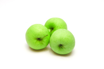Three green apples