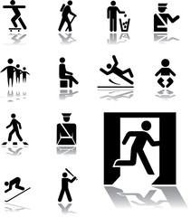 Set icons - 143. Pictographs of people