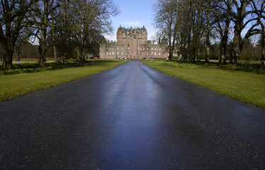 castle of Glamis in the highlands of Scotland