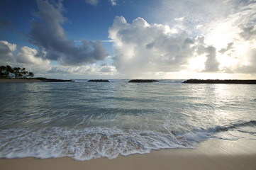 Ocean Waves on a Tropical Beach