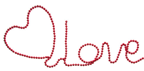 symbol heart and word 