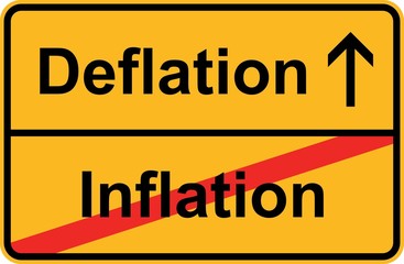 Obraz premium Deflation - Inflation