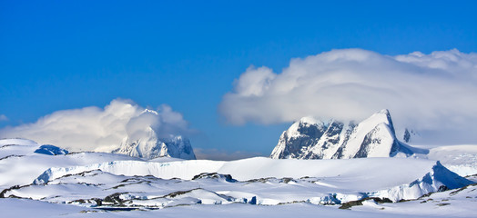 snow-capped mountains