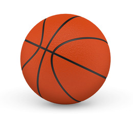 Ballon de basketball sur fond blanc 1