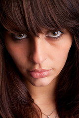 Naklejka premium Young and beautiful woman portrait