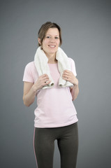 fitness instructor resting