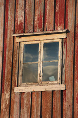 Old scraped window
