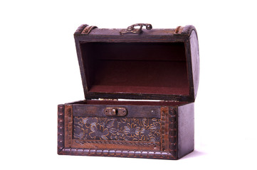 Treasure chest isolated on white background