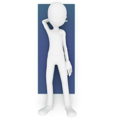 3d man sleeping on a mat