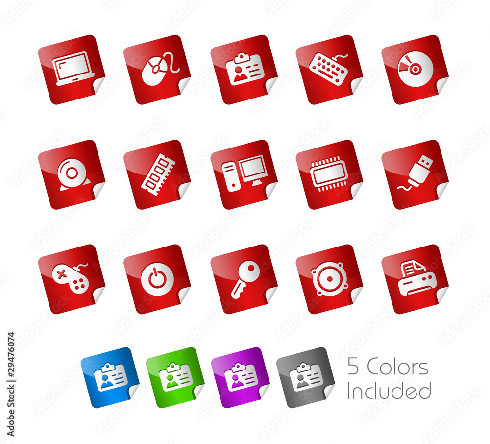 Poster computer & devices / the vector file includes 5 colors