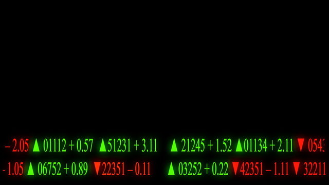 stock market ticker tape animation