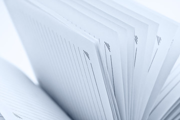 Empty pages of notepad