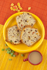 Fruitcake top view