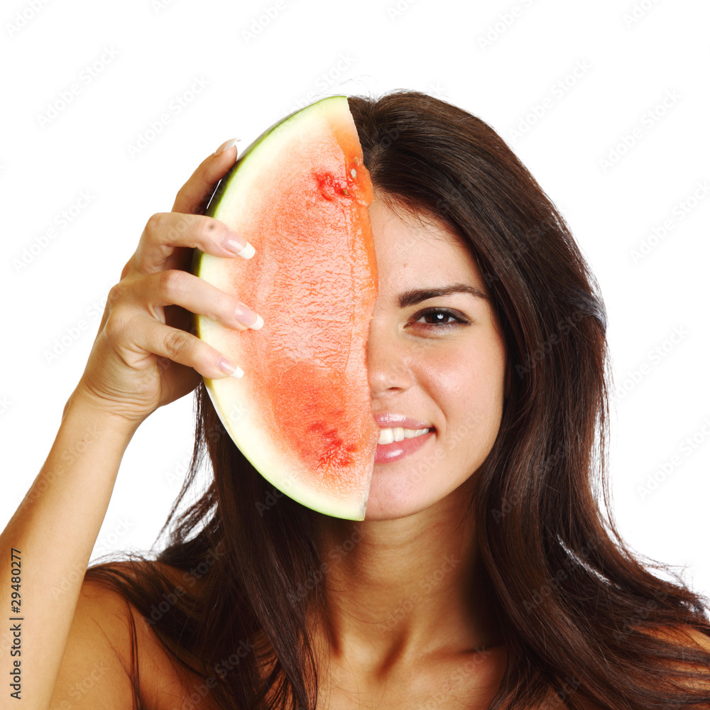 Wall mural eat watermelon