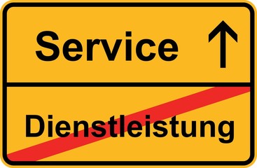 Obraz premium Service statt Dienstleistung