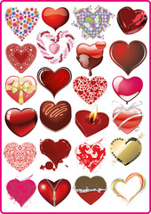 Beautiful collection of hearts