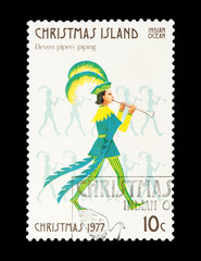 Christmas Island stamp eleventh day of Christmas
