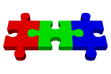 Obraz premium RGB color puzzle