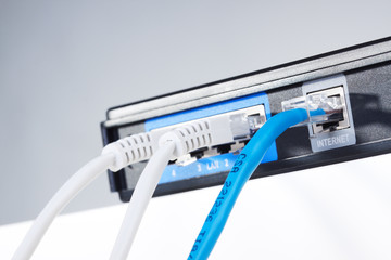 Network router and patch cables
