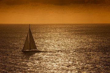 Sunset Sail on the Caribbean Sea