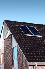 Fototapeta premium New family house with solar cell